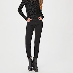 PAIGE Verdugo Crop in Black Overdye